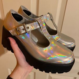 Koi footwear Sai holographic Mary Jane’s size UK 7 or US 9